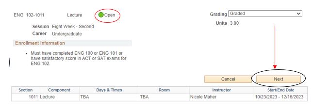 Example Class Information