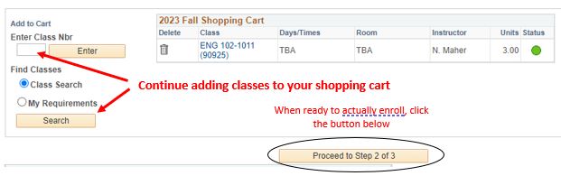 Example Add a Class to Shopping Cart