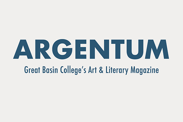 Argentum with text, Argentum, Grate basin College's Art & Literary Magazine.