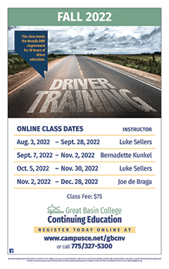Fall 2022 Driver's Education poster graphic.