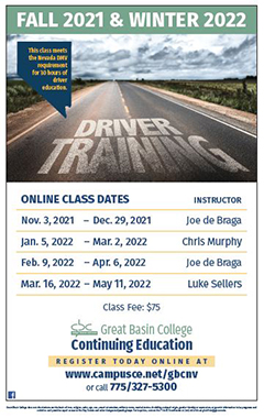 Fall 2021 Driver's Education poster graphic.