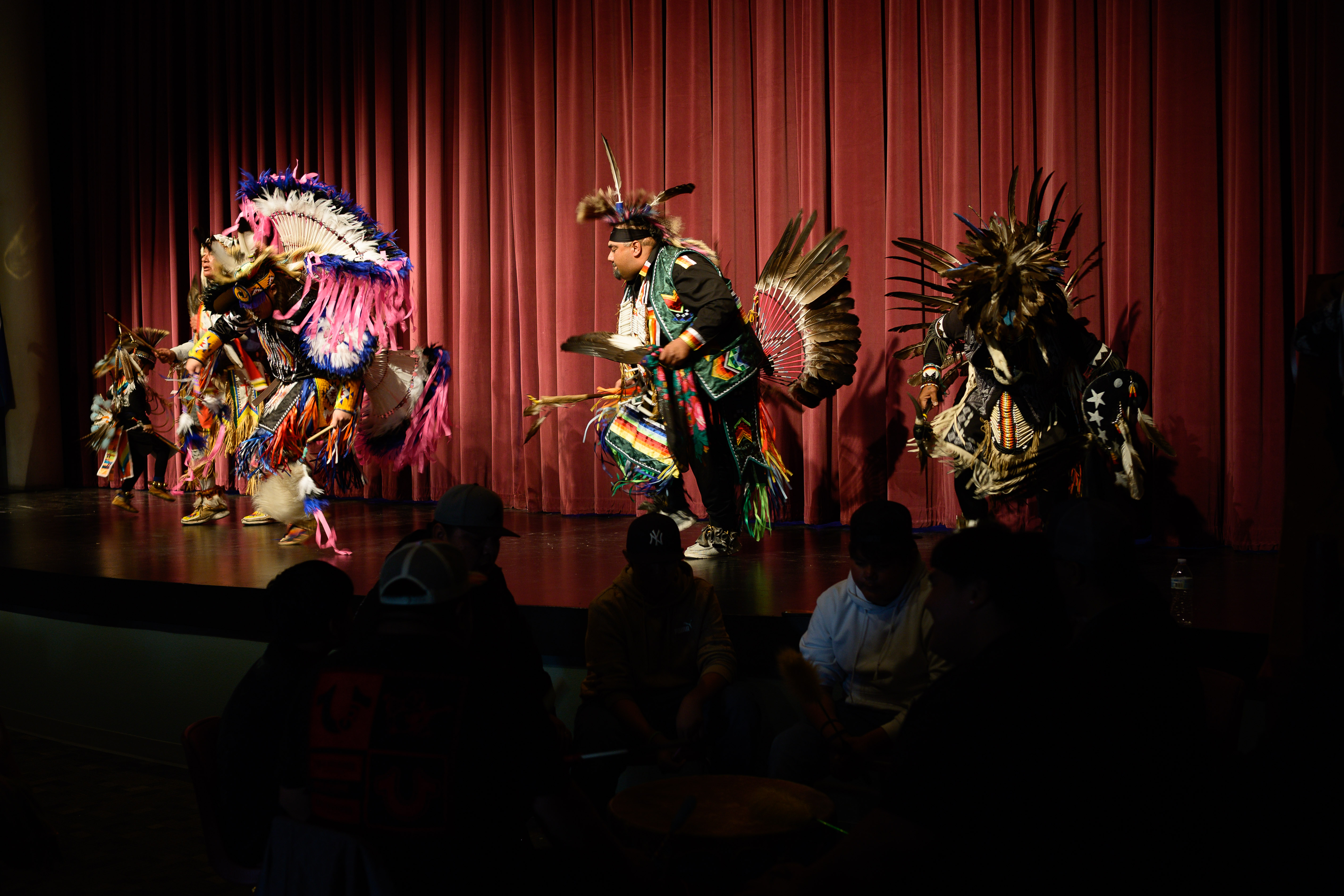 Native American Heritage Month 2025: Dancers on the stage in the Great Basin College Theatre
