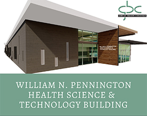 New Pennington Health Science & Technology Building graphic.